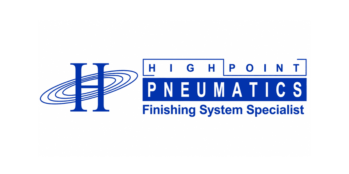 Logo for High Point Pneumatics featuring blue text and graphic elements