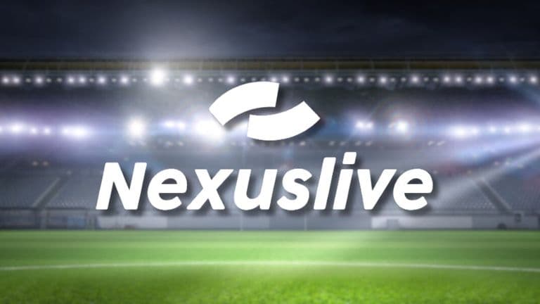 NexusLive logo with text promoting live football streaming and the launch of CustomerAI for enhanced client support.