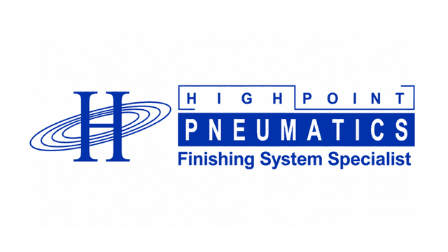 Logo for High Point Pneumatics featuring blue text and graphic elements