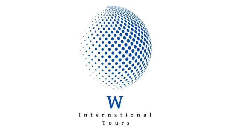 Logo of W International Tours, symbolizing global travel experiences, connecting people to Africa's wildlife, culture, and landscapes.