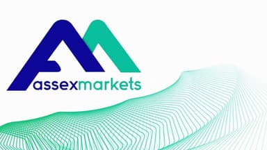 The AssexMarkets logo with a dynamic design featuring blue and green colors, symbolizing modern forex trading solutions.