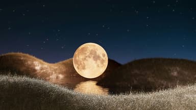 Full Moon and Lunar Standstill Illuminate Night Sky