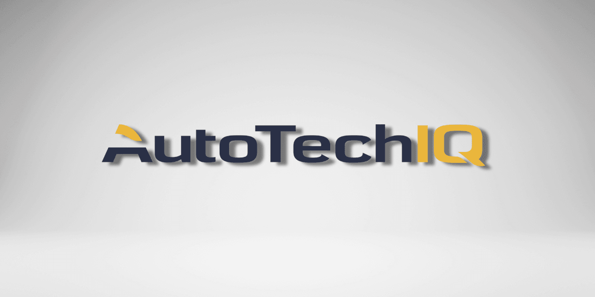 AutoTechIQ logo with modern design and sleek typography, featuring a yellow accent on the 'A' and 'IQ', set against a clean, minimalistic white background.