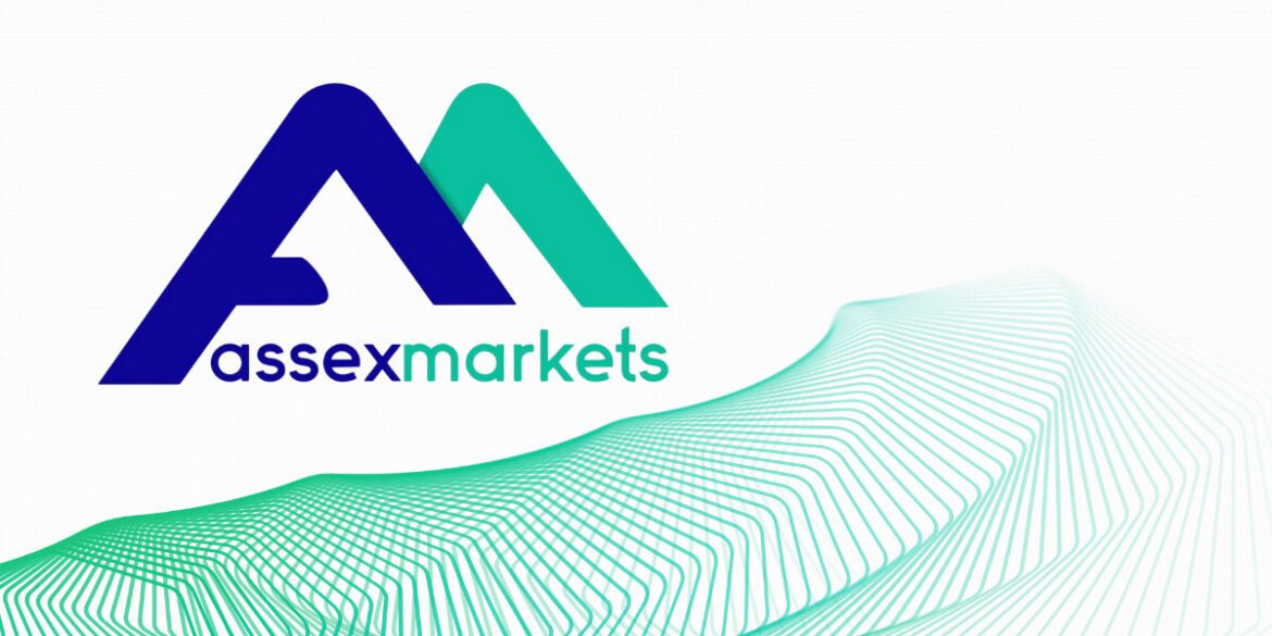 The AssexMarkets logo with a dynamic design featuring blue and green colors, symbolizing modern forex trading solutions.