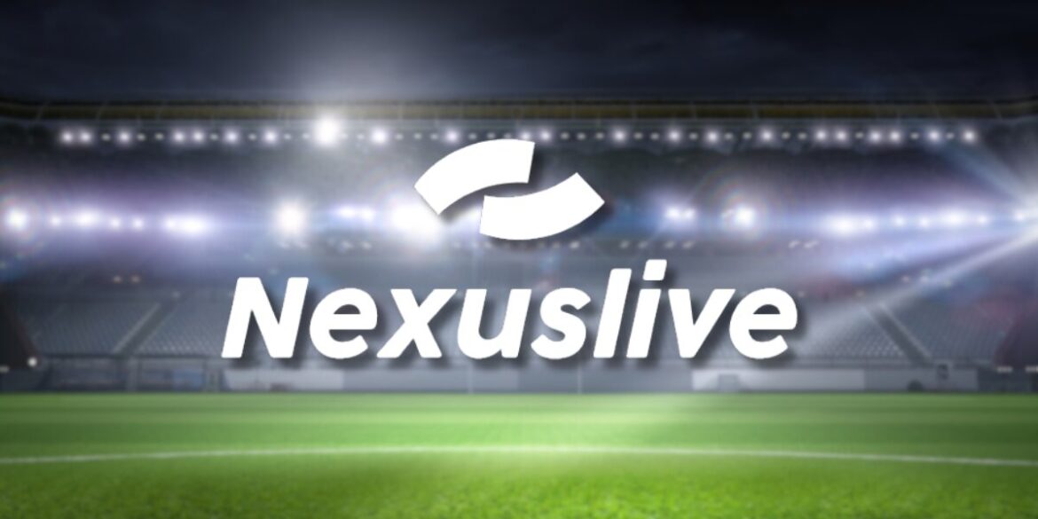 NexusLive logo with text promoting live football streaming and the launch of CustomerAI for enhanced client support.